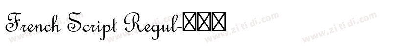 French Script Regul字体转换